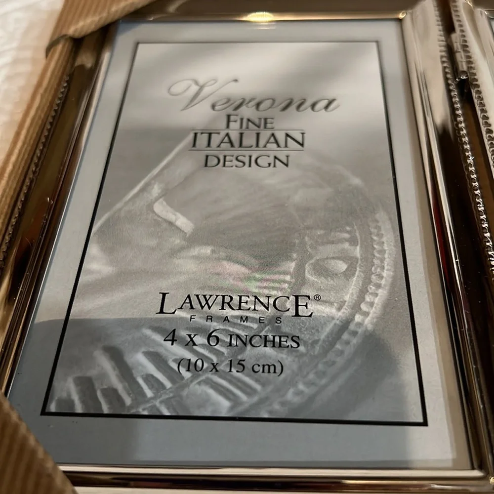 Lawrence Verona 4x6 silver‎ frames, NWT